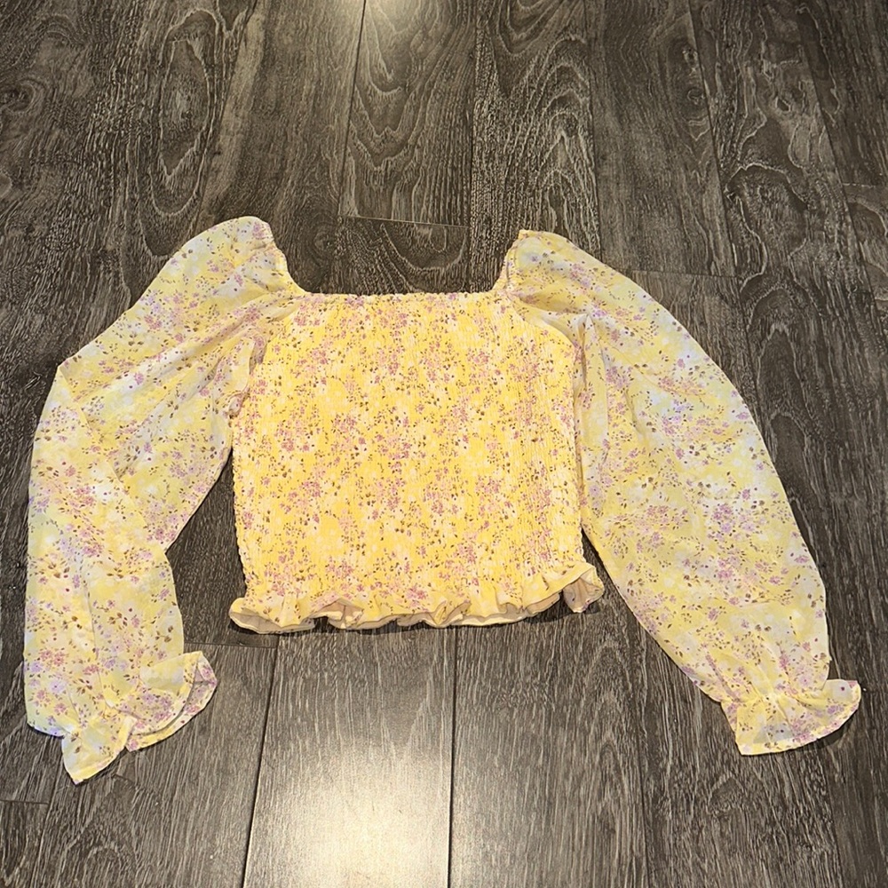 Lush yellow and pink top